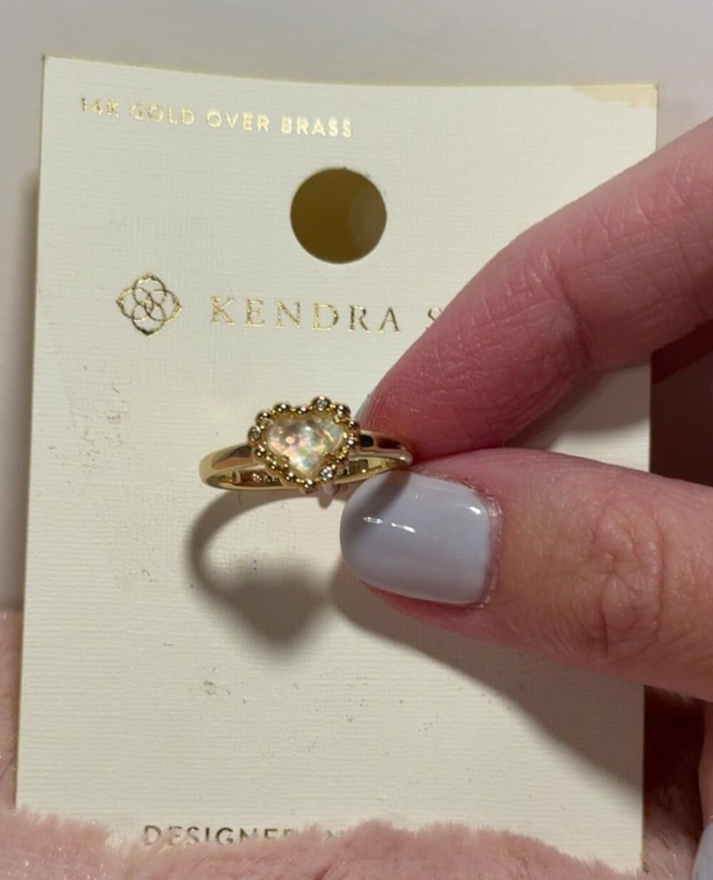 Kendra Scott Gold Heart Opal Ring